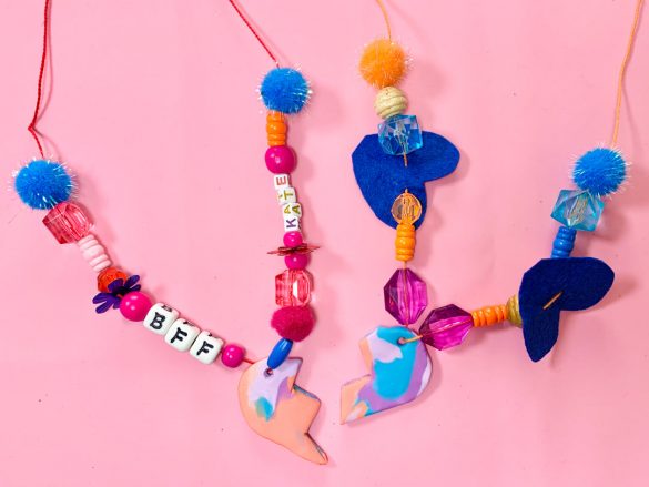 DIY Best Friend Necklace | Kid Made Modern